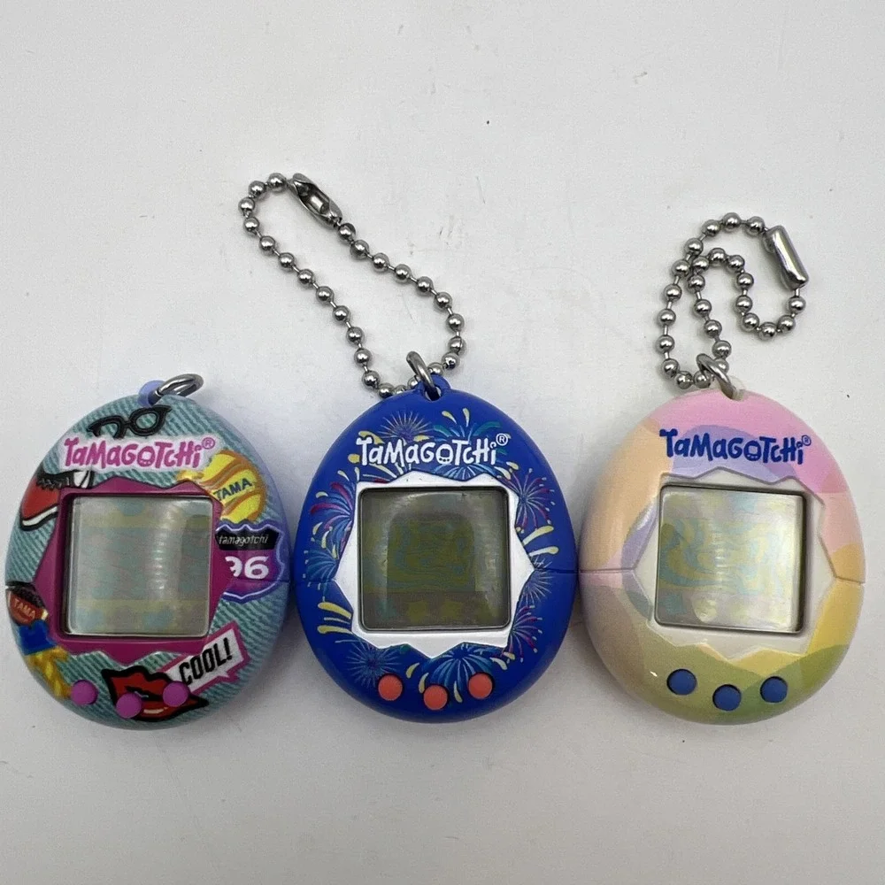 Lot 3 Bandai Original Tamagotchi Virtual Pets Tested Working Cool Tama Fireworks